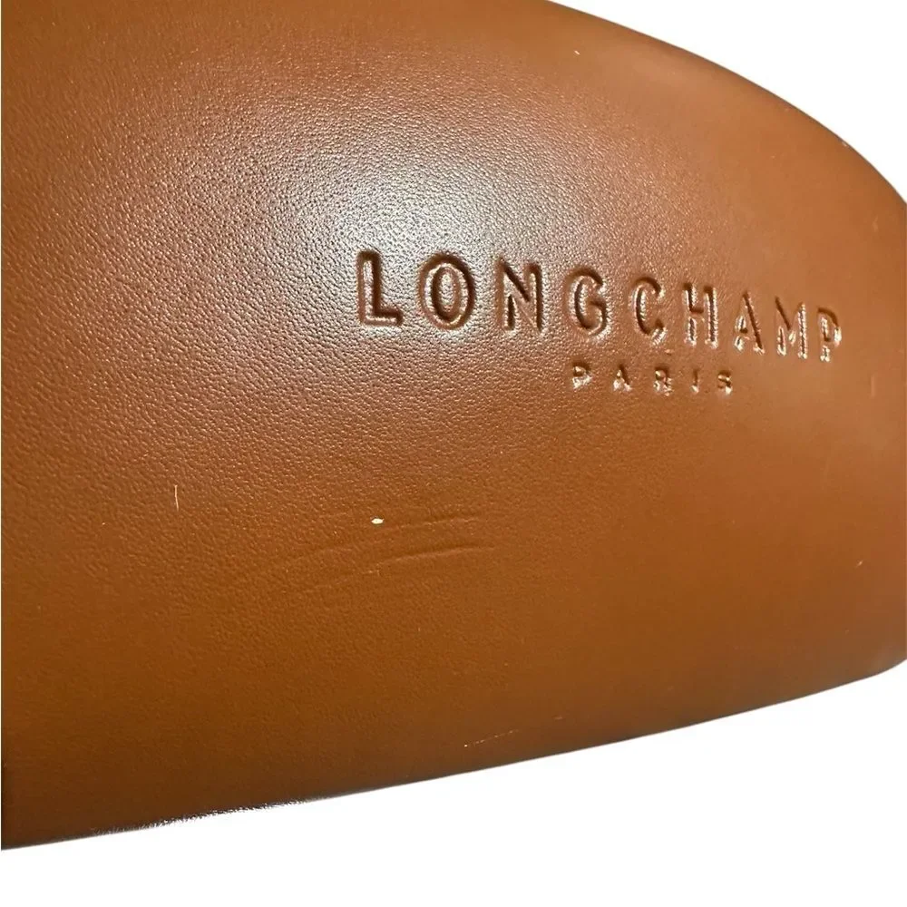 LONGCHAMP Glasses/Sunglasses Hard Case Brown Tan